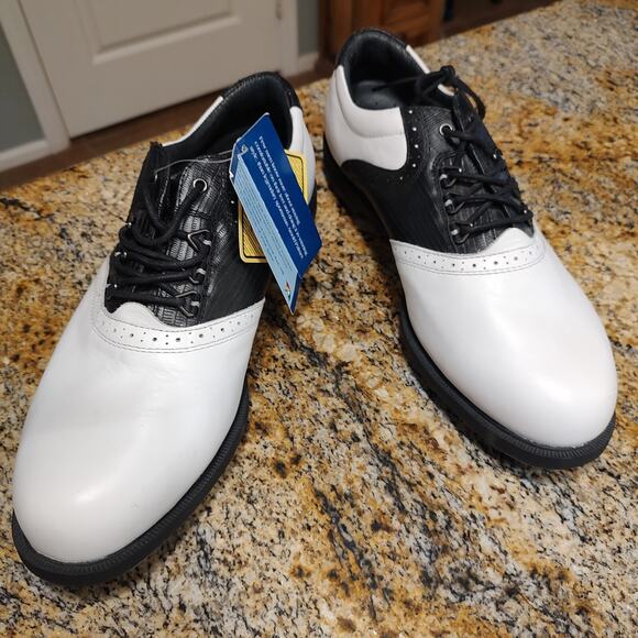 Arnold Palmer Latrobe Club Umbrella Logo Golf Shoe White Leather Men\'s Sz 11.5M main image 5